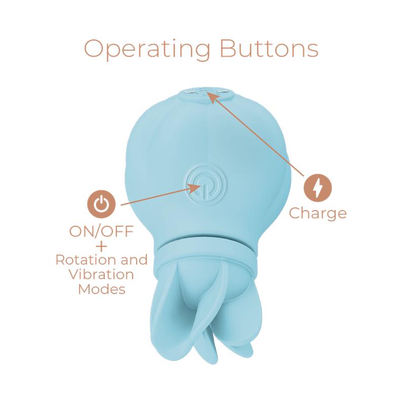 Estimulador Caress Vibración y Rotación Light blue - Imagen 10
