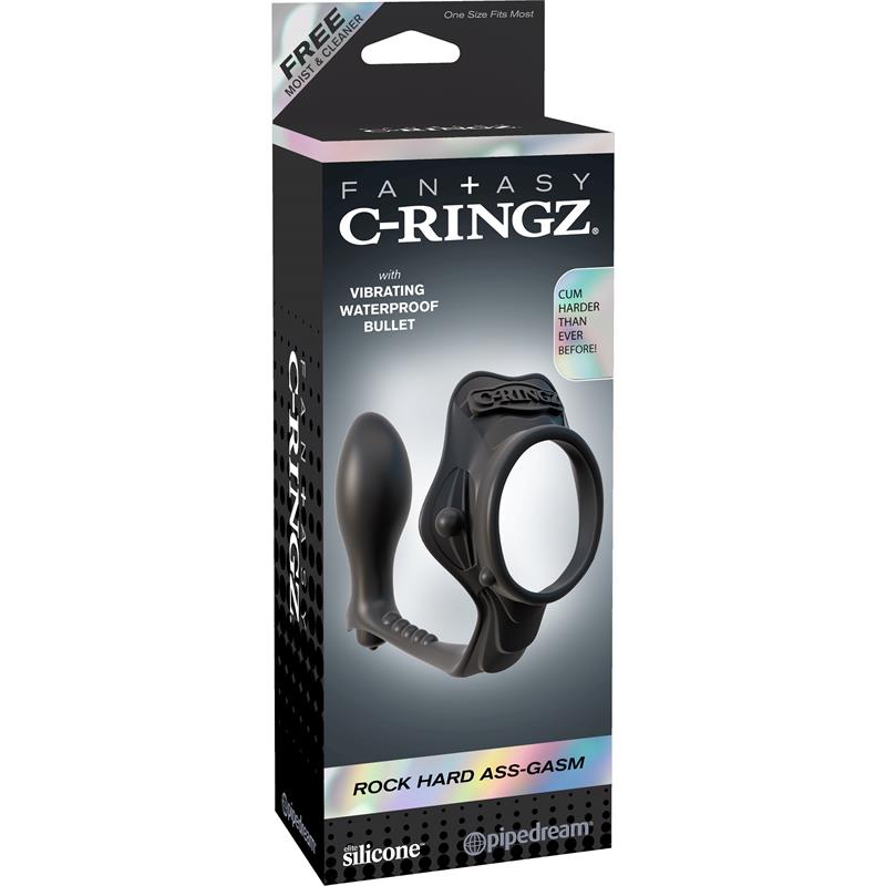 Fantasy C-Ringz Anillo con Plug Anal Pesado Color Negro - Imagen 5
