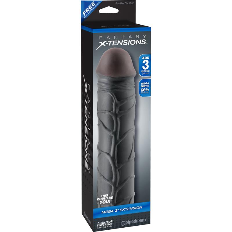 Fantasy X-tensions Mega 7,6 cm Extensión de Pene - Color Negro - Imagen 4