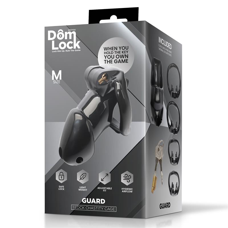 Guard Jaula para el Pene con Candado Interno Talla M - Imagen 6