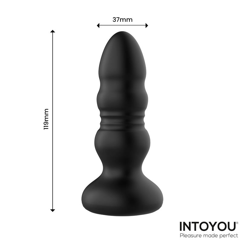 Krax Plug Anal con Vibración, Thrusting y Luz Led con Control Remoto - Imagen 7