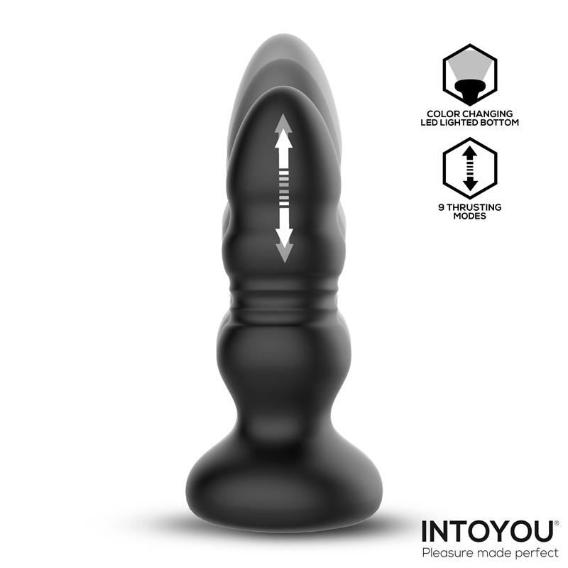 Krax Plug Anal con Vibración, Thrusting y Luz Led con Control Remoto - Imagen 8