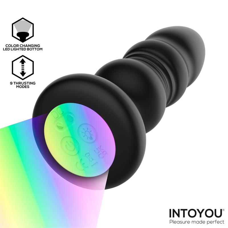 Krax Plug Anal con Vibración, Thrusting y Luz Led con Control Remoto - Imagen 9