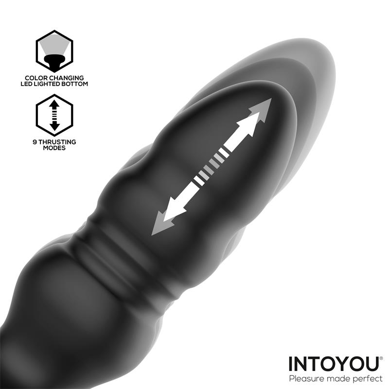 Krax Plug Anal con Vibración, Thrusting y Luz Led con Control Remoto - Imagen 10