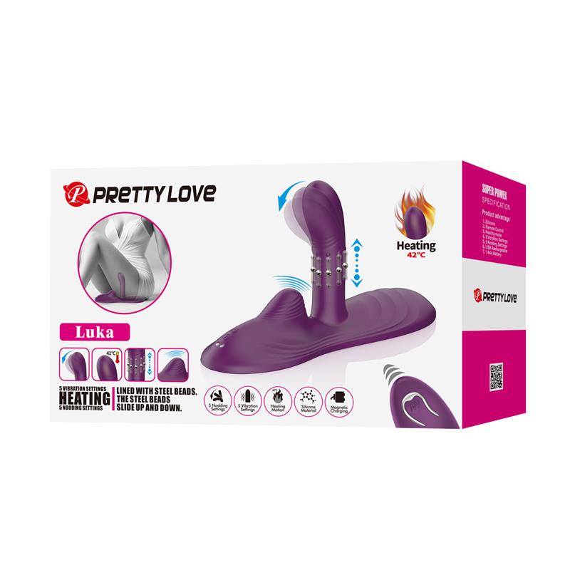 Luka Asiento con Vibrador con Finger, Efecto Calor y Bolas Rotadoras - Imagen 11