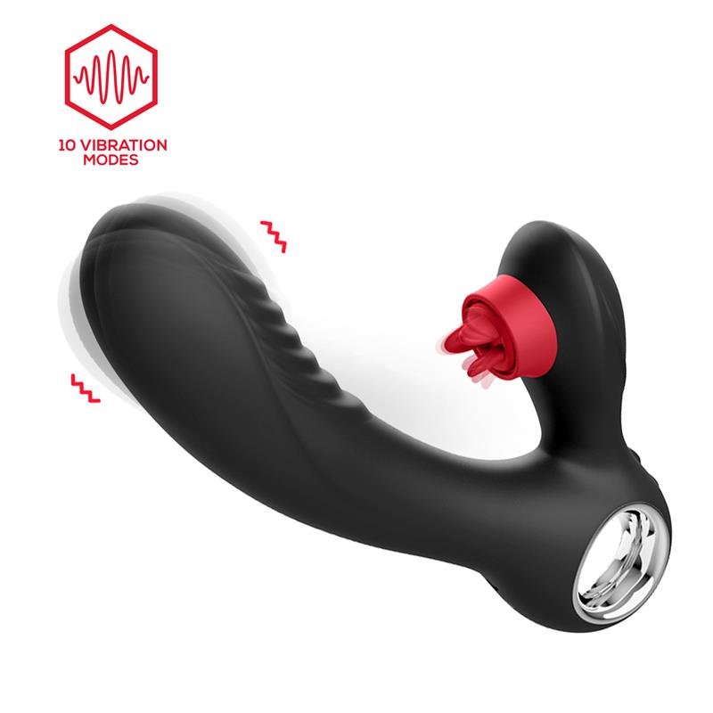 Niza Vibrador con Calor y Triple Lengua Estimuladora de Clítoris - Imagen 8