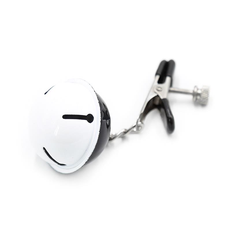 Pinzas para Pezones con Cascabeles Blanco/Negro - Imagen 6