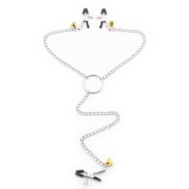 Pinzas para Pezones y Clitoris con Cadena Metal - Imagen 4