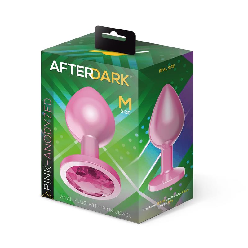 Plug Anal Anodizado Rosa con Joya Talla M - Imagen 5