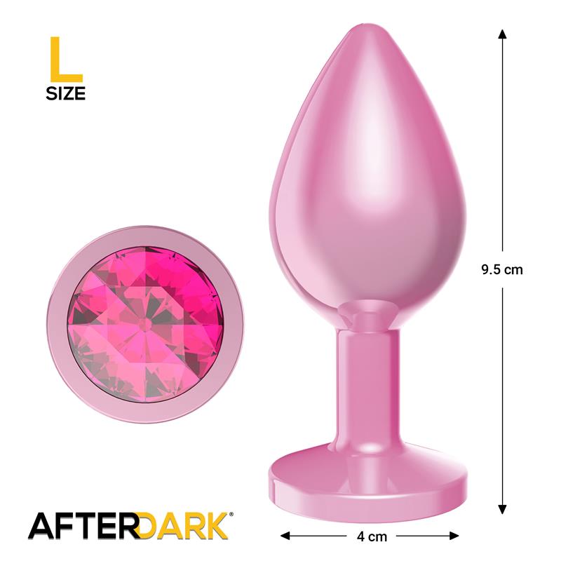 Plug Anal Anodizado Rosa con Rosa Talla L - Imagen 4