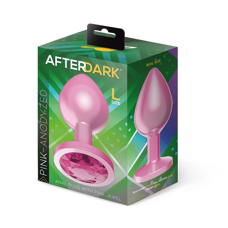 Plug Anal Anodizado Rosa con Rosa Talla L - Imagen 5