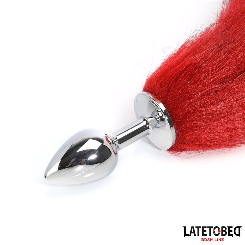 Plug Anal con Cola Rojo Vino 40 cm - Imagen 5