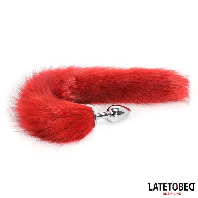 Plug Anal con Cola Rojo Vino 40 cm - Imagen 9