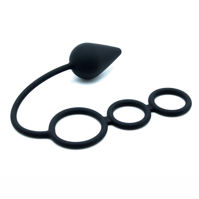 Plug con Anillos Pene Silicona - Imagen 4