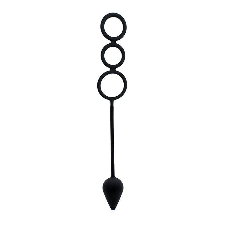 Plug con Anillos Pene Silicona