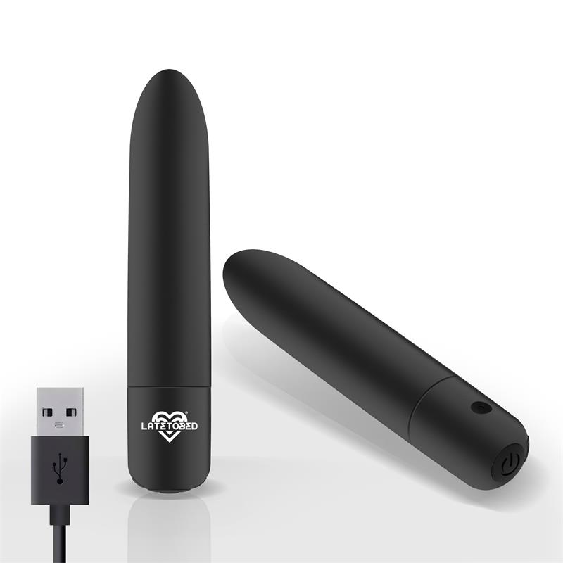 Shoty Bala Vibradora USB 10 Velocidades Potente Motor Negro - Imagen 6