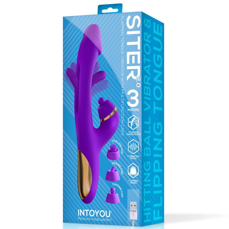 Siter 2.0 Vibrador con Lengua Flapping, Golpeteo y Cabezales Intercambiables - Imagen 3