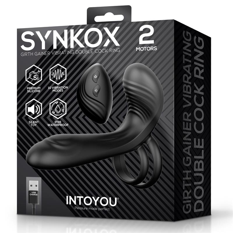 Synkox Girth Gainer con Doble Anillo para el Pene con Vibración - Imagen 3