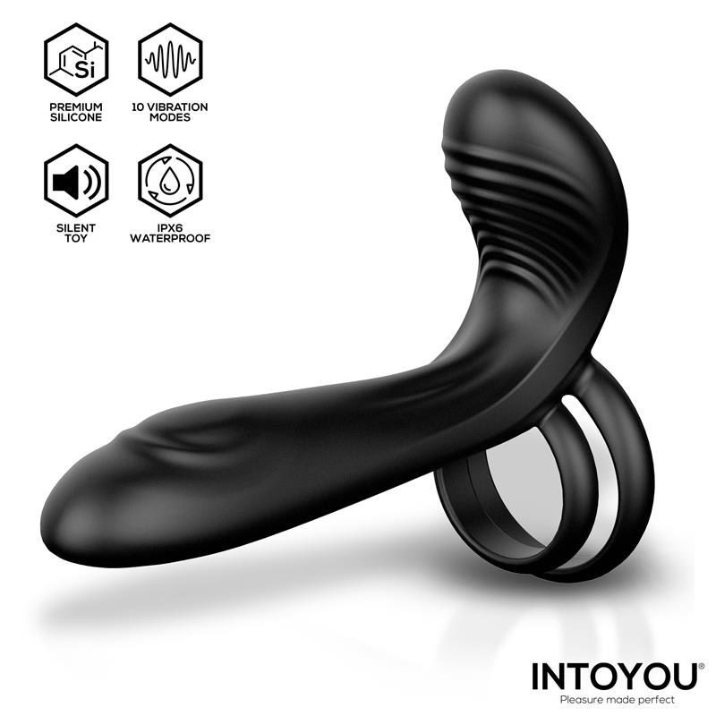 Synkox Girth Gainer con Doble Anillo para el Pene con Vibración - Imagen 5