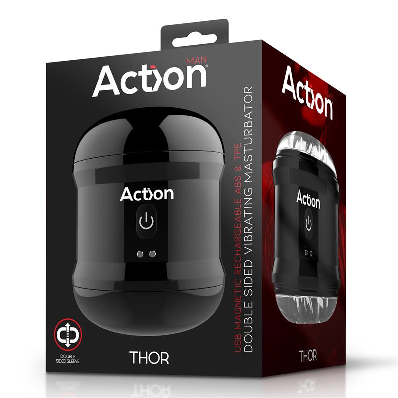Thor Masturbador con Vibración Doble Orificio - Imagen 5