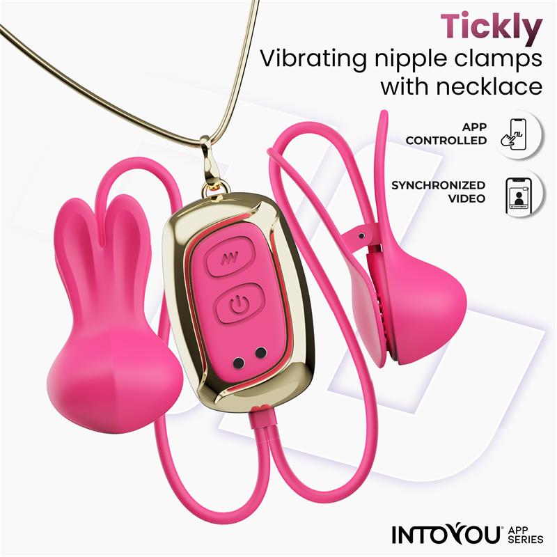Tickly Pinzas para Pezones con Vibración, Control y Collar con APP - Imagen 6