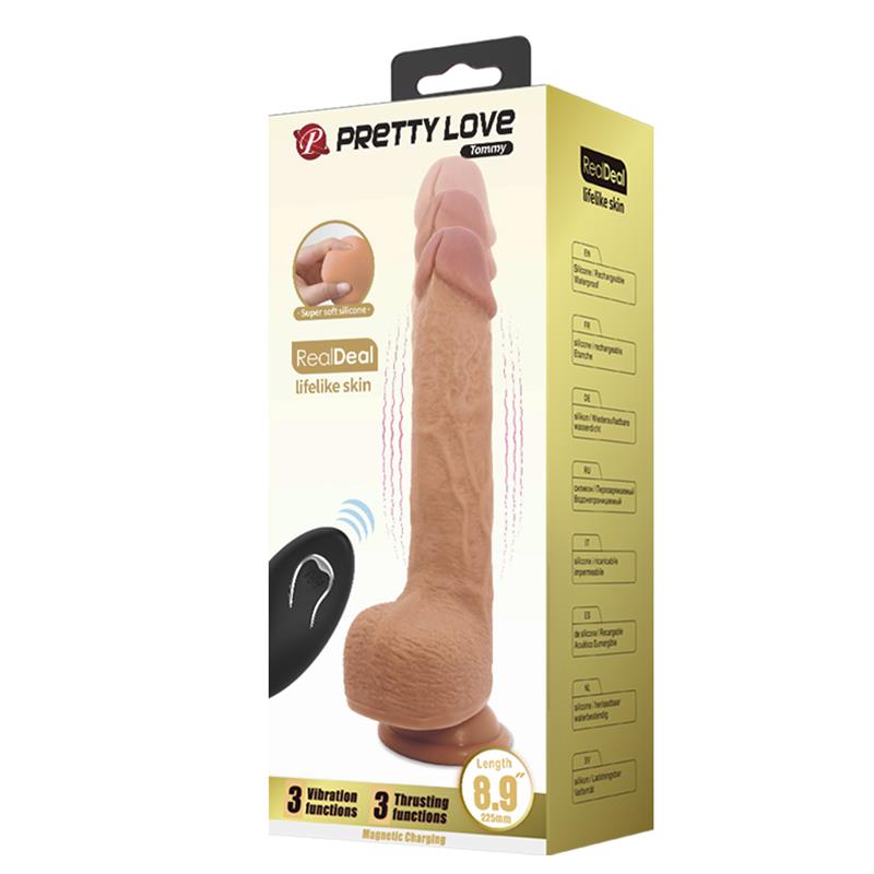 Tommy Dildo Realista con Vibración y Thrusting con Contorl Remoto - Imagen 5