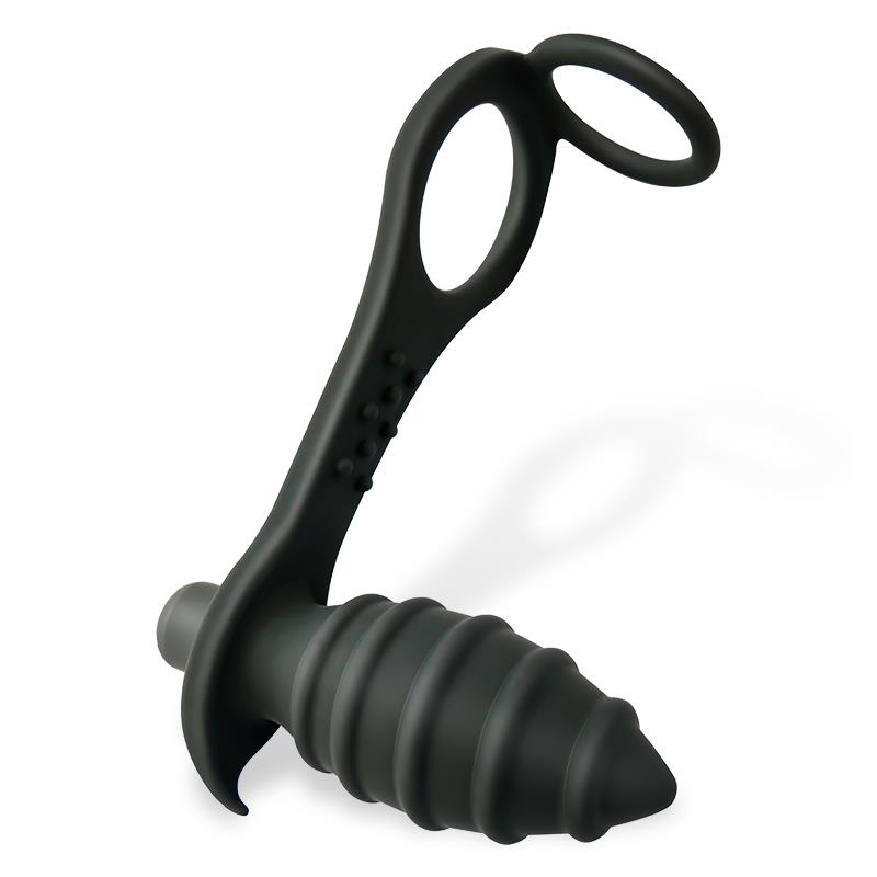 Aksten Plug Anal con Vibración y Anillo para Testículos - Imagen 3