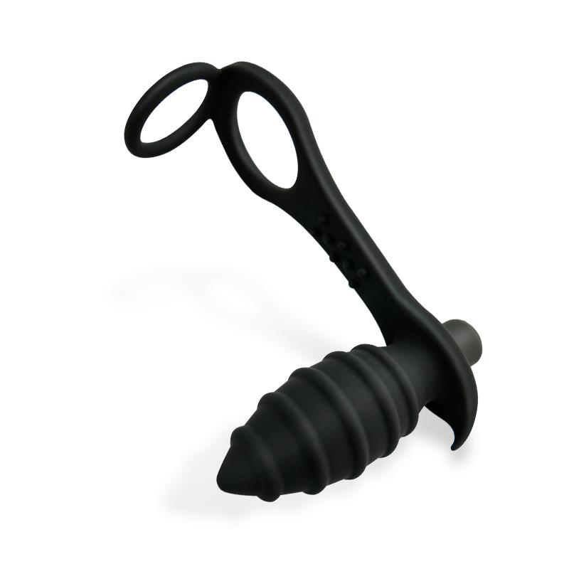 Aksten Plug Anal con Vibración y Anillo para Testículos - Imagen 5