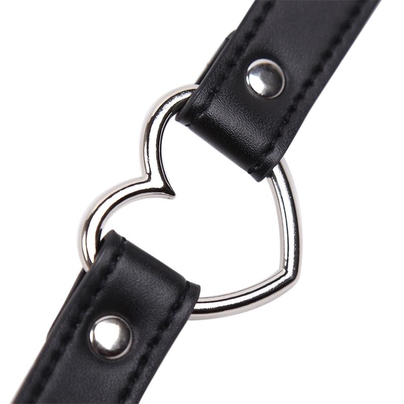 Collar con Aro en Forma de Corazón Ajustable 41,5 cm Negro - Imagen 3
