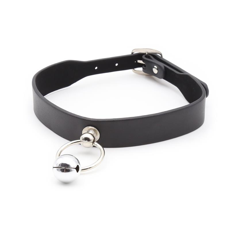 Collar con Aro y Cascabel Negro - Imagen 6