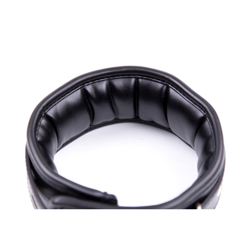 Collar con Correa de Metal e Interior Acolchado Negro - Imagen 7