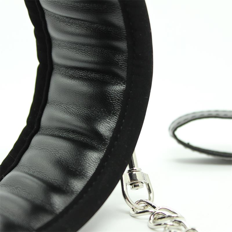 Collar con Correa de Metal e Interior Acolchado Negro - Imagen 9