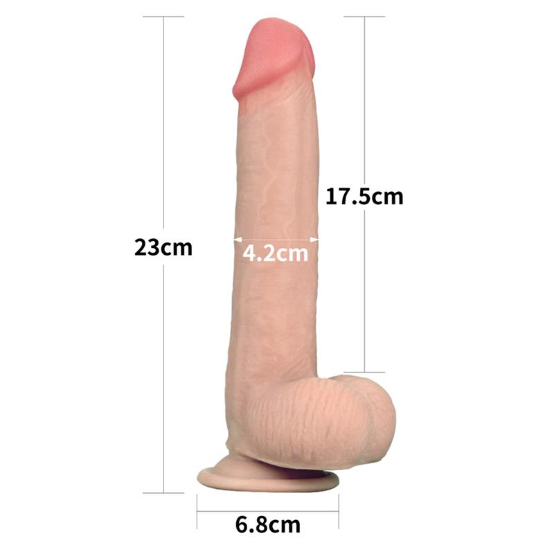 Dildo con Piel Retractil 9 Natural - Imagen 3