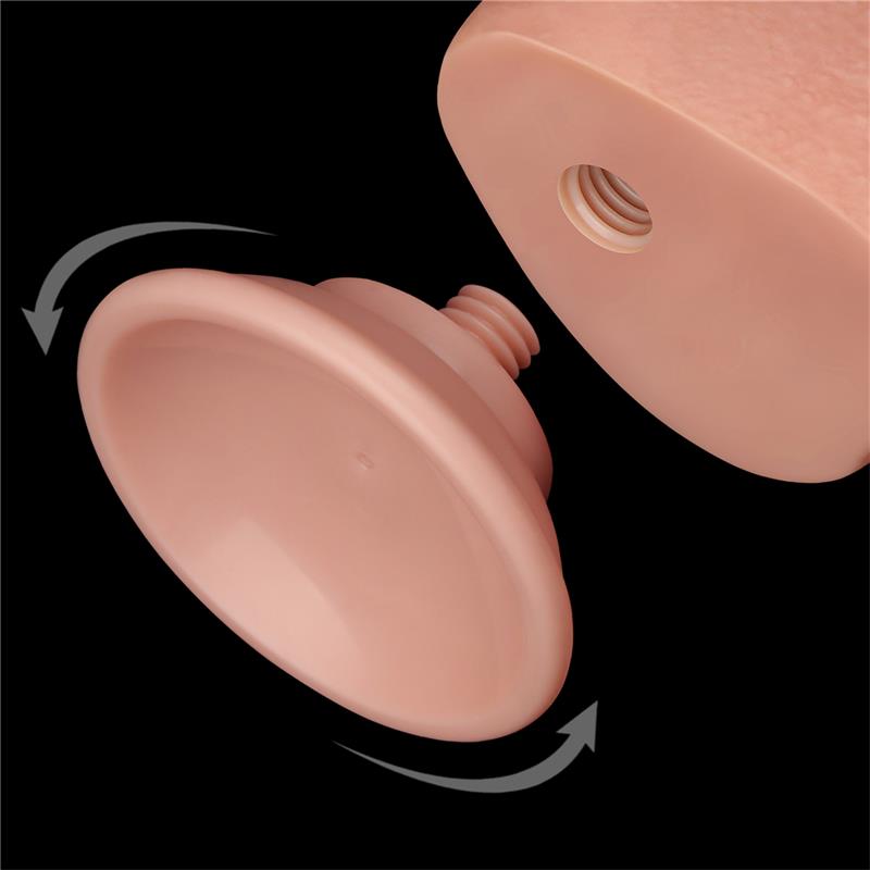 Dildo Dual Density Piel Deslizante Retractil 9.5 - Imagen 8
