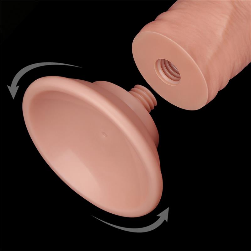 Dildo Dual Layer Piel Deslizante Retractil 8 - Imagen 8