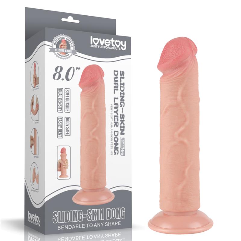 Dildo Dual Layer Piel Deslizante Retractil 8 - Imagen 10