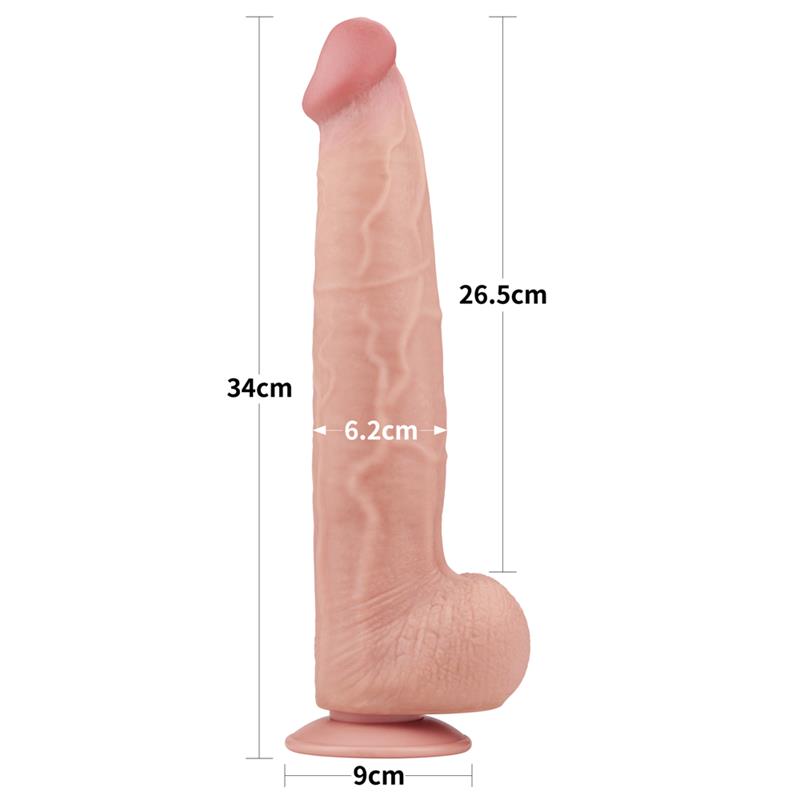 Dildo Dual Layer Piel Retractil 13.5 - Imagen 12
