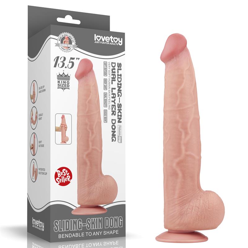Dildo Dual Layer Piel Retractil 13.5 - Imagen 9