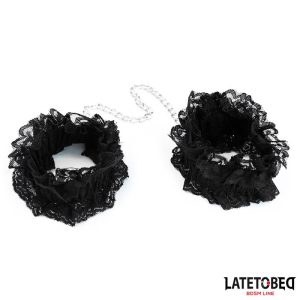 Esposas para Pies de Encaje Elástico Negro