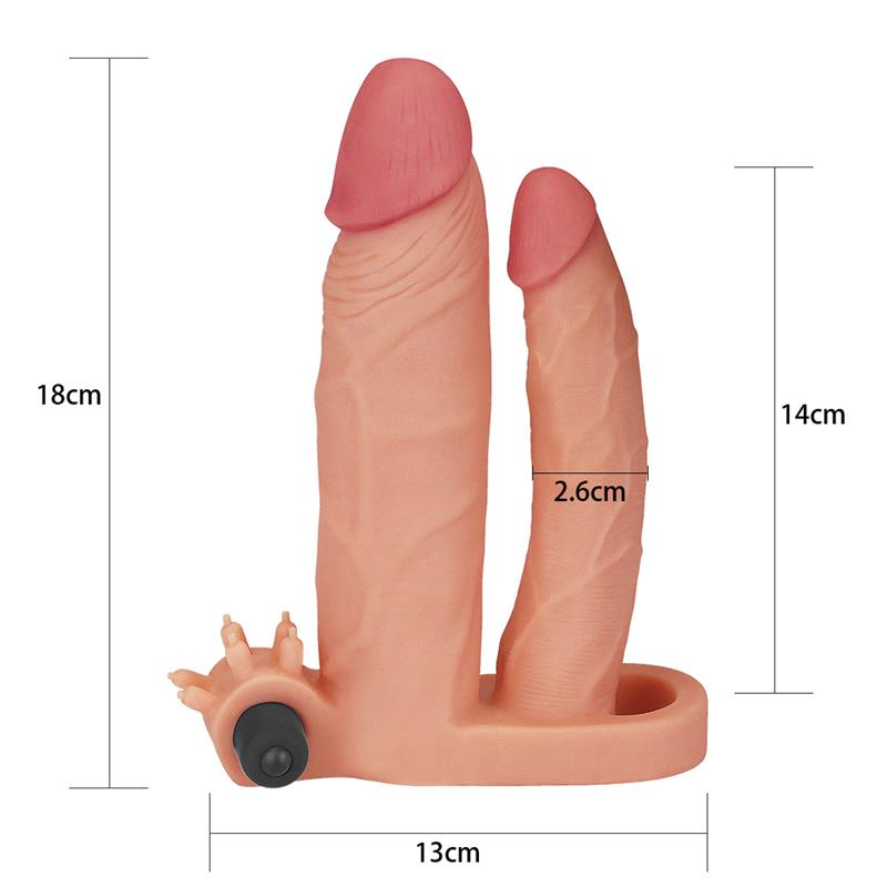Funda para el Pene Doble con Vibración +1 - Imagen 2