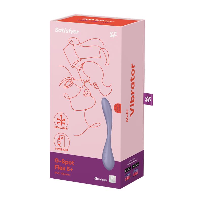 G-Spot Flex 5+ Multi Vibrador con Satisfyer Connect APP Lilac - Imagen 5