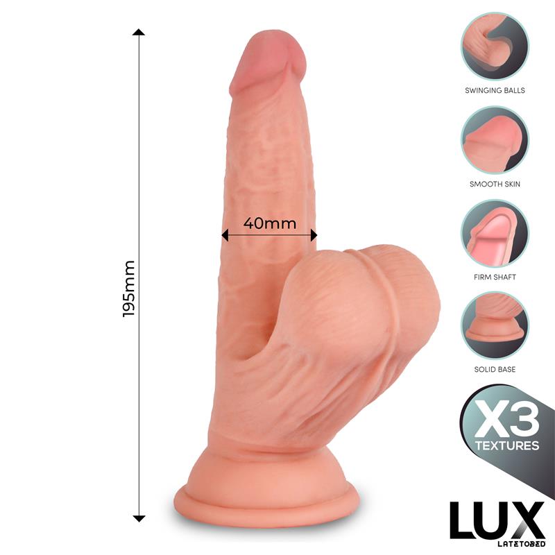 Lars Dildo Triple Densidad con Testículos Oscilantes 7.6 - Imagen 4