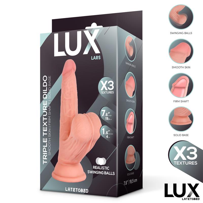 Lars Dildo Triple Densidad con Testículos Oscilantes 7.6 - Imagen 5