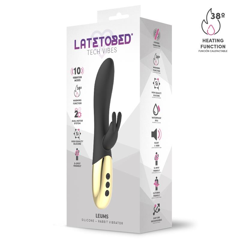 Leums Vibrador Rabbit con Función de Calor Punto G USB Magnético - Imagen 3