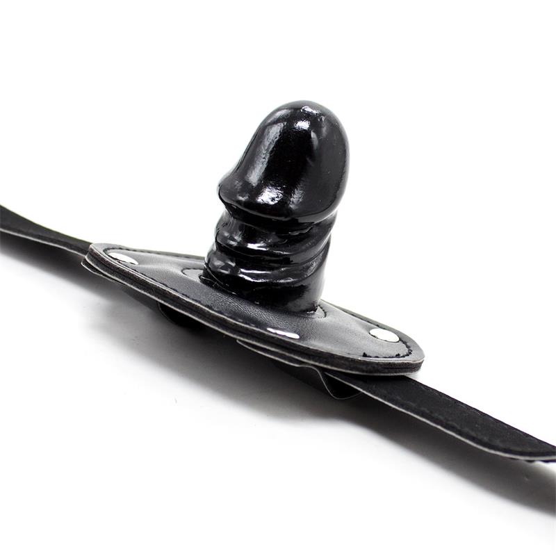 Mordaza con Candado Forma de Pene 5 cm Pequeño Negro - Imagen 4