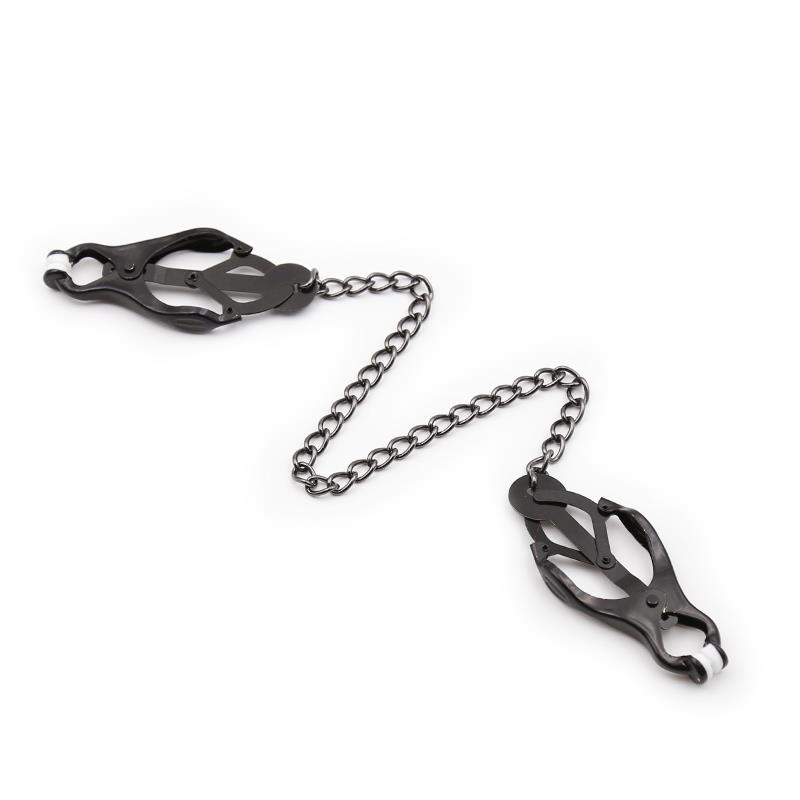 Pinzas Japonesas para Pezones con Cadena Negro - Imagen 3