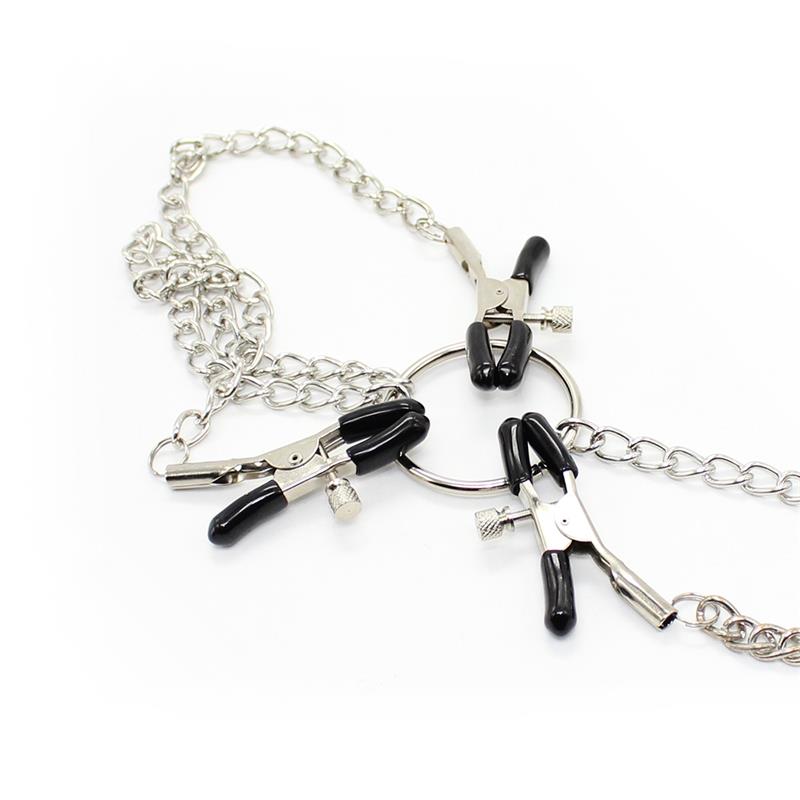 Pinzas para Pezones y Clítoris con Cadena Metal - Imagen 2