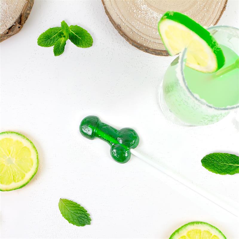 Piruleta de Pene Sabor Mojito con Alcohol - Imagen 3