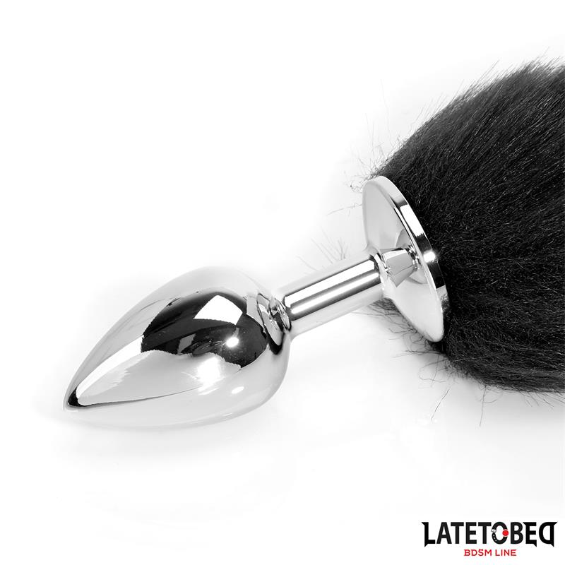 Plug Anal con Cola Blanco y Negro 40 cm - Imagen 8