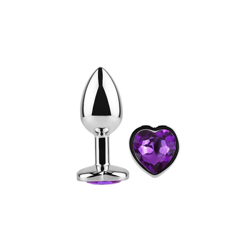 Plug Anal con Joya de Corazón Purple Lavender Talla S - Imagen 6